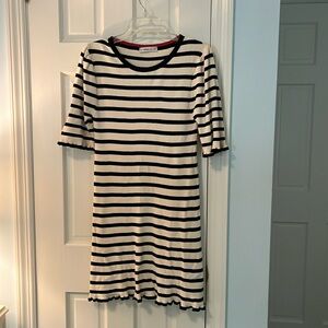 Zara Knit black and ivory dress ! Day to evening ! EUC